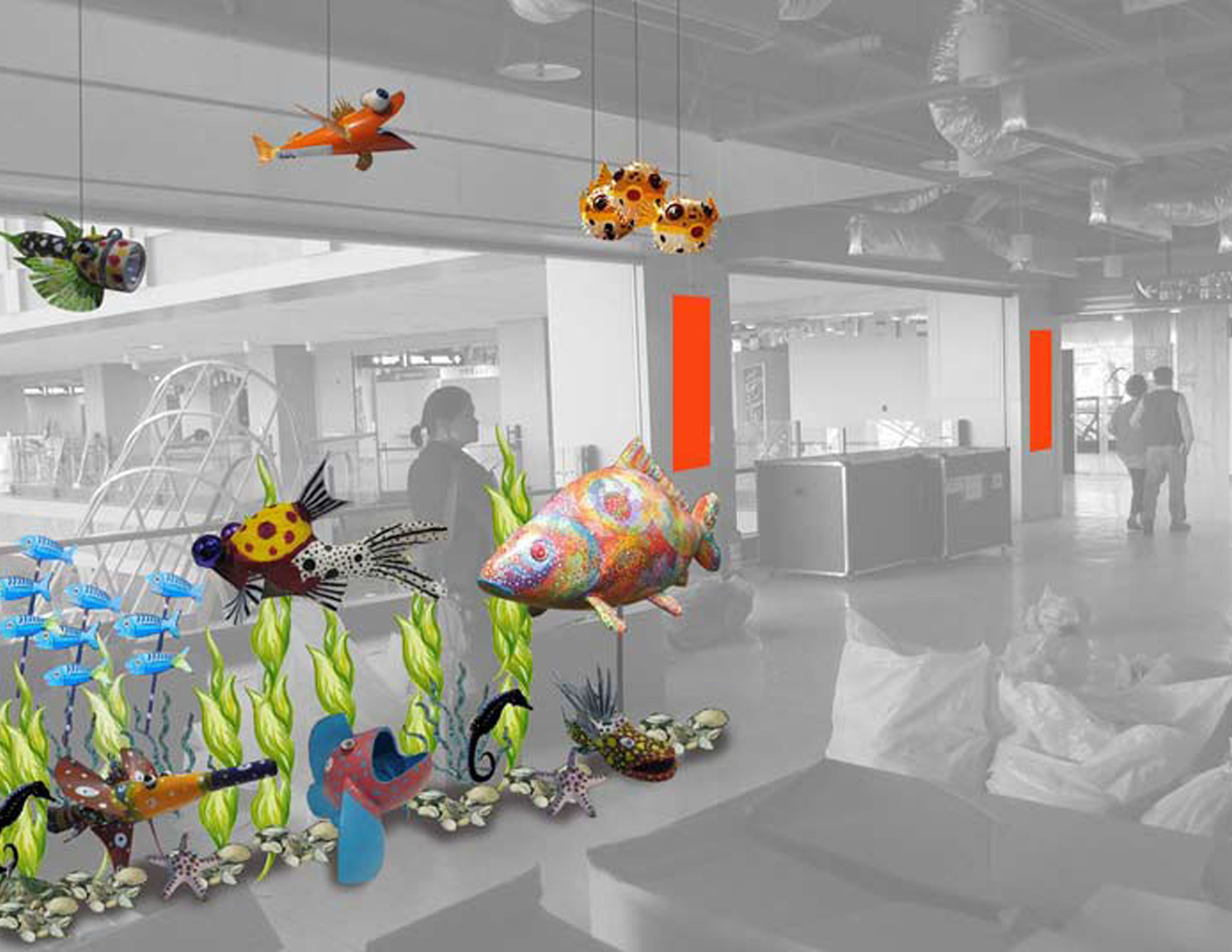 Love Your Ocean Home Exhibit at the National Taiwan Science Education Society, Taipei, Taiwan (preliminary sketches)